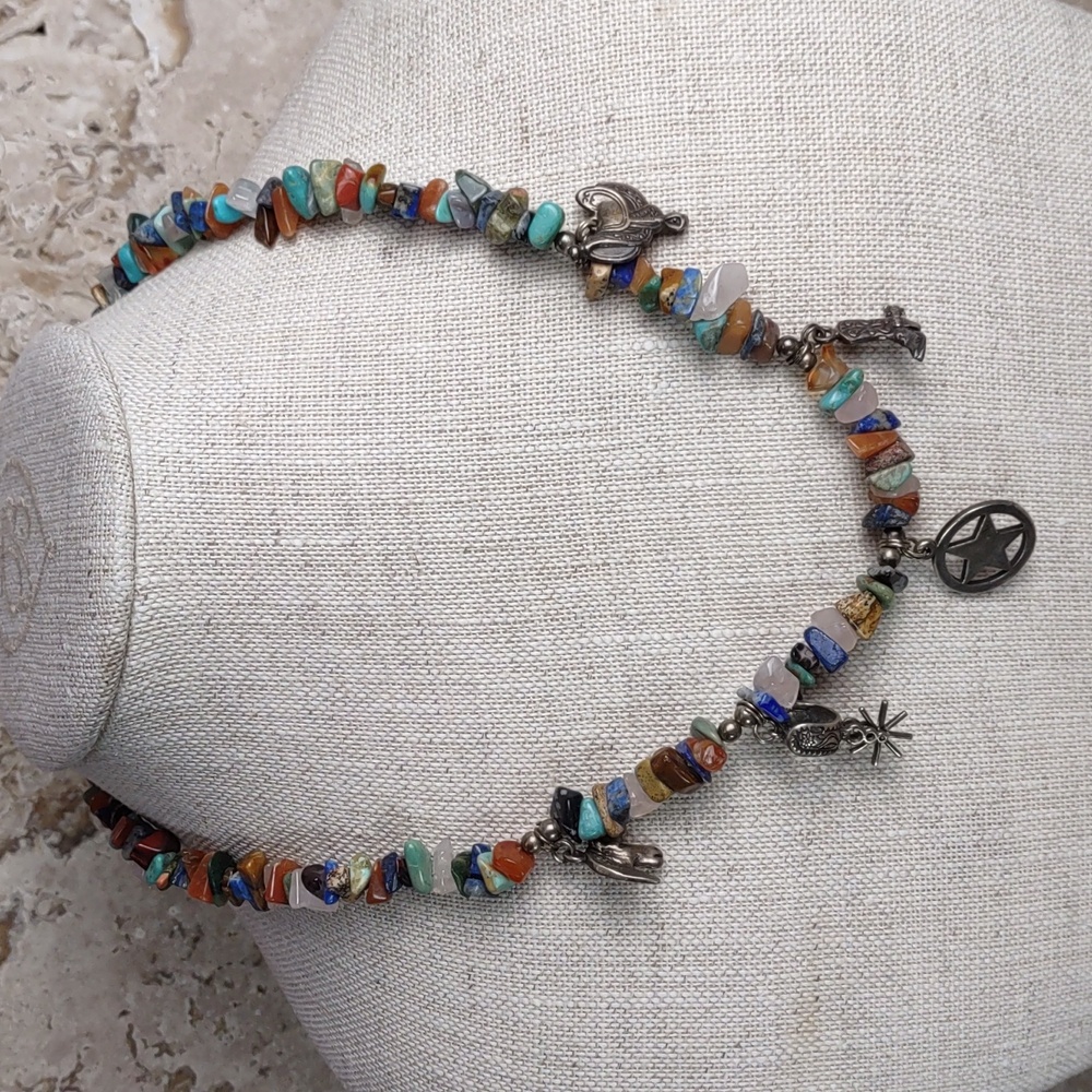 Paige Wallace Western 925 Charm/Nugget Necklace